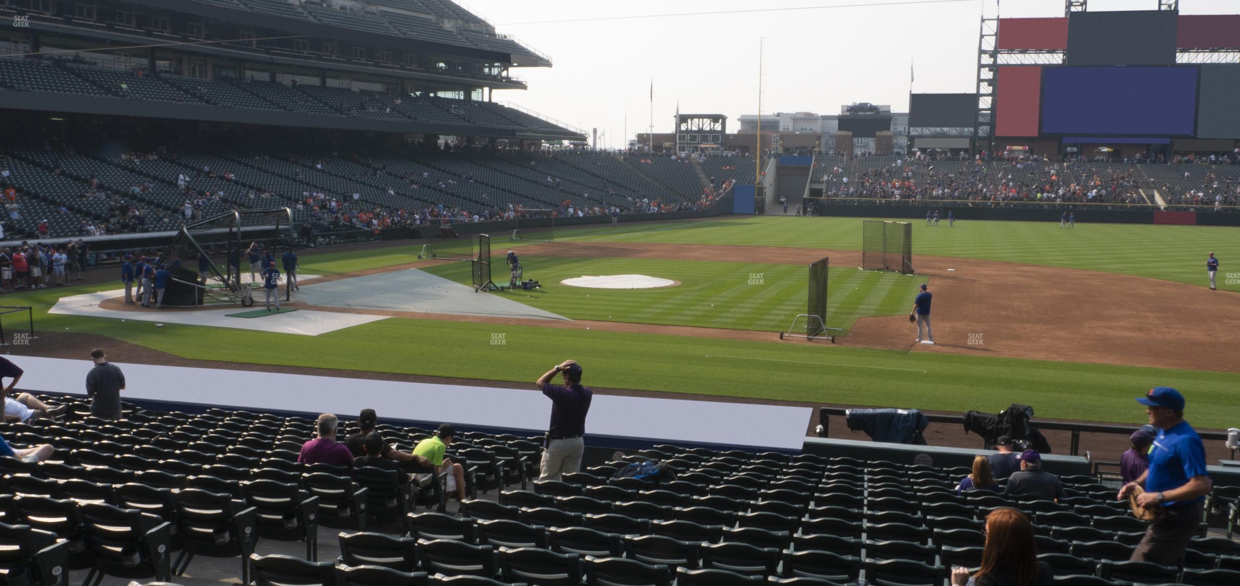 Seating view for Coors Field Section 122