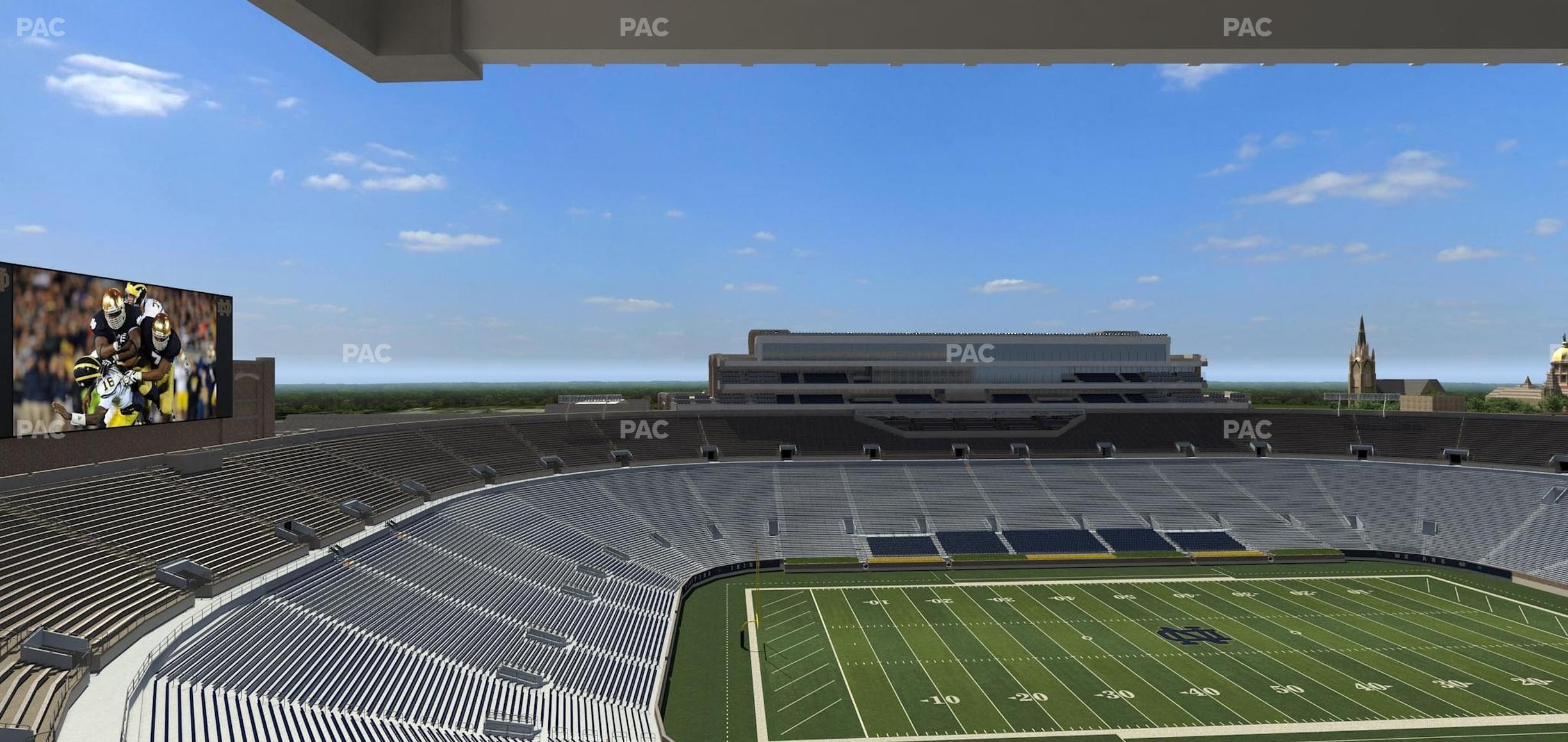 Seating view for Notre Dame Stadium Section Corbett Club 813