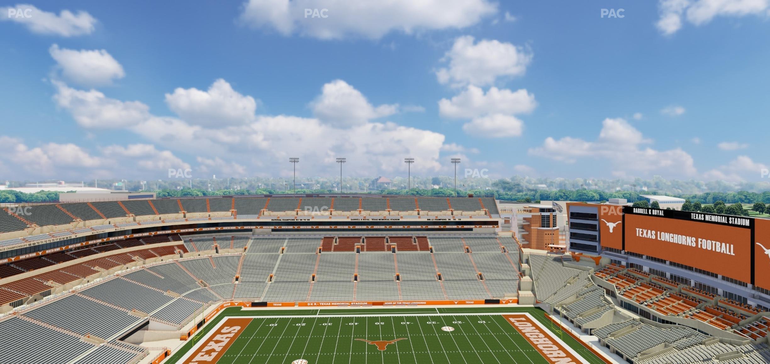 Seating view for Darrell K Royal - Texas Memorial Stadium Section 105