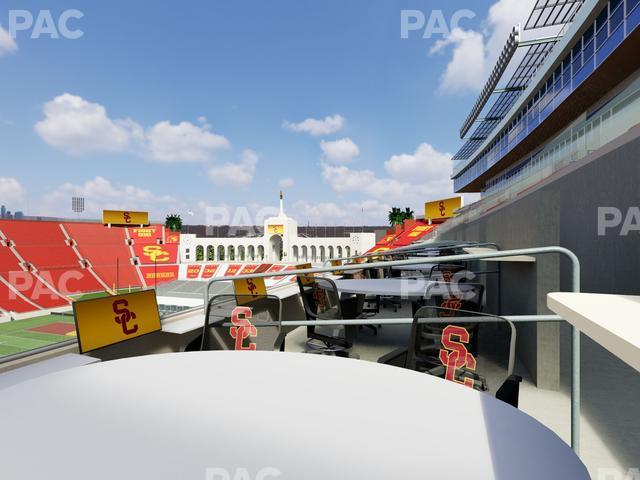 Seating view for Los Angeles Memorial Coliseum Section Loge 416