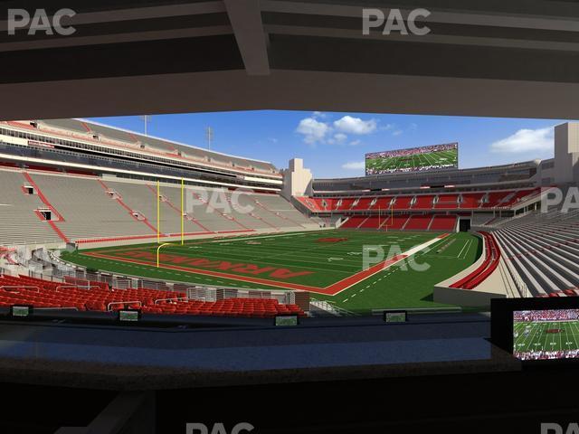 Seating view for Razorback Stadium Section Loge 33