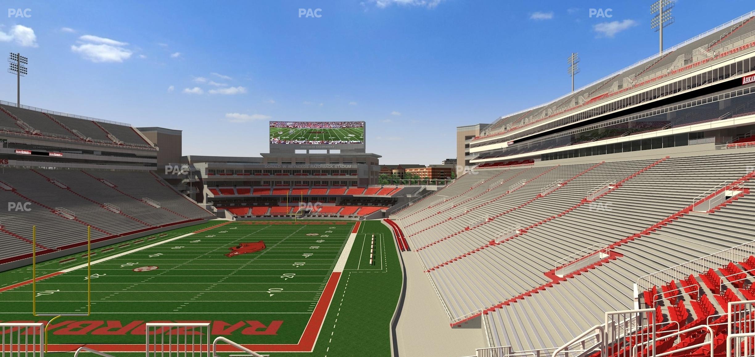 Seating view for Razorback Stadium Section 229