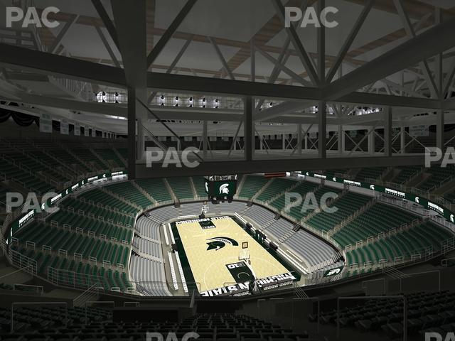 Seating view for Jack Breslin Student Events Center Section Bleachers 220