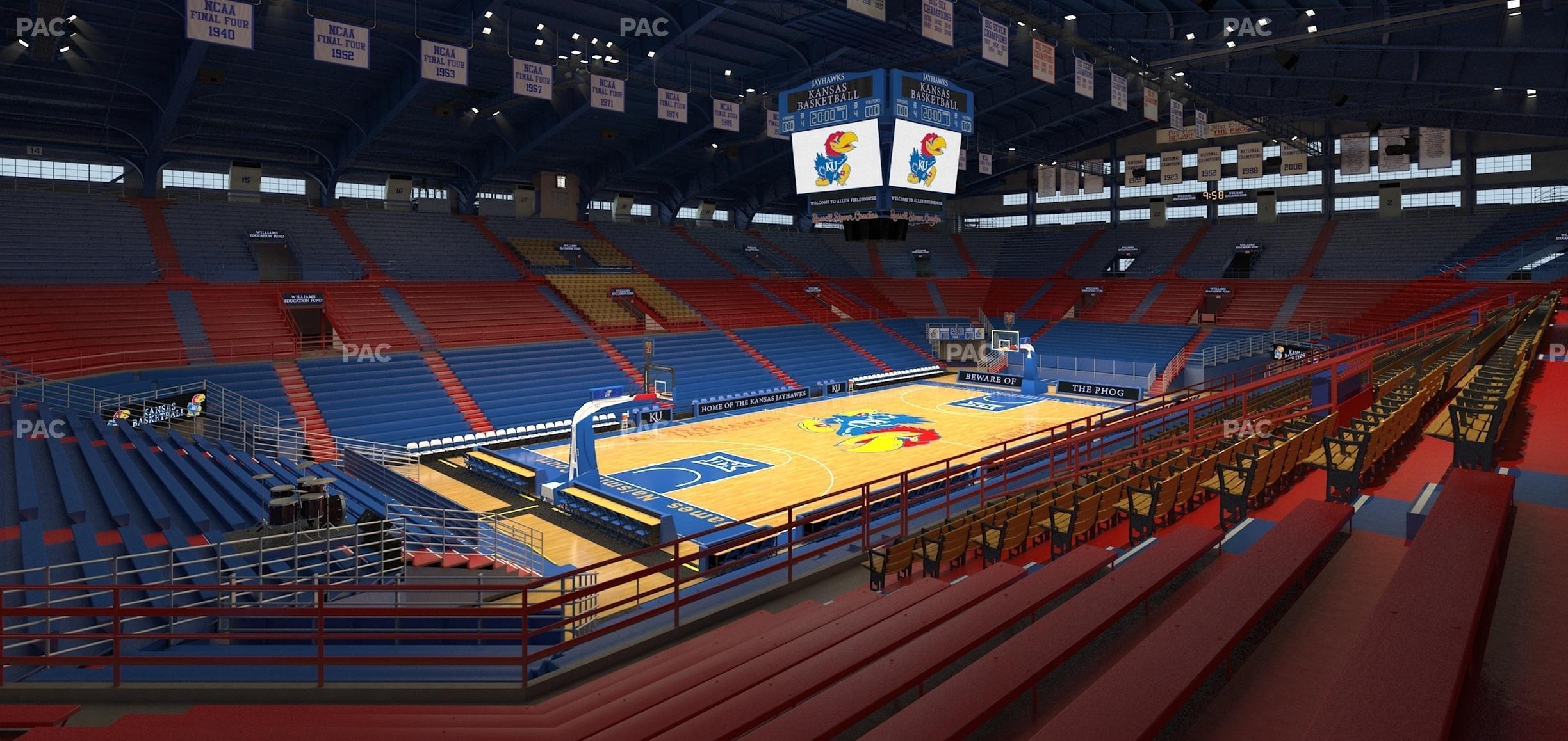 Seating view for Allen Fieldhouse Section 9