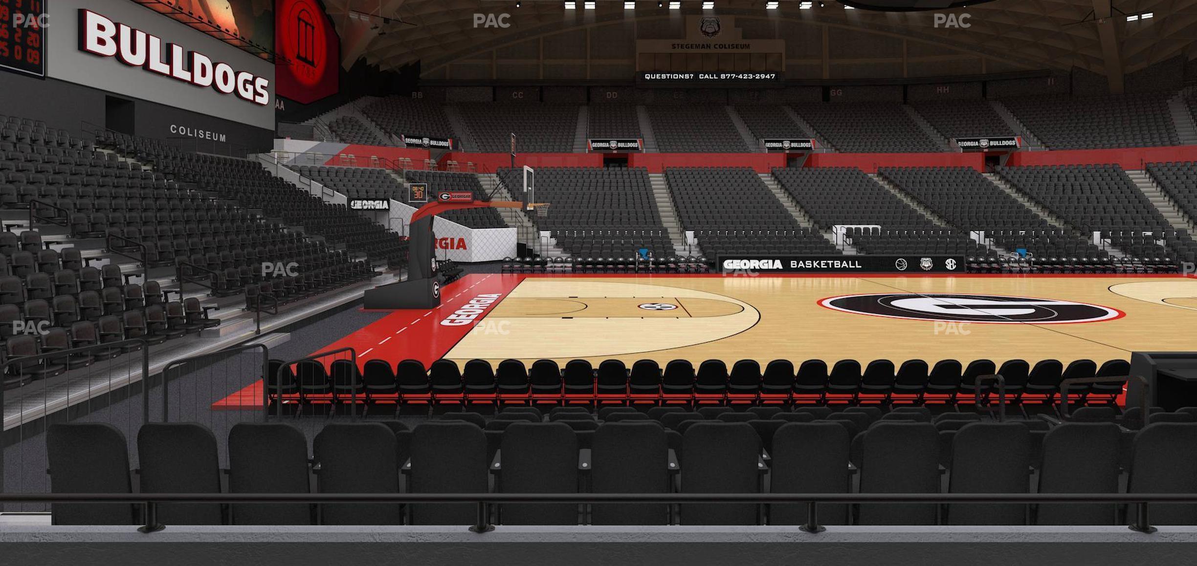 Seating view for Stegeman Coliseum Section V