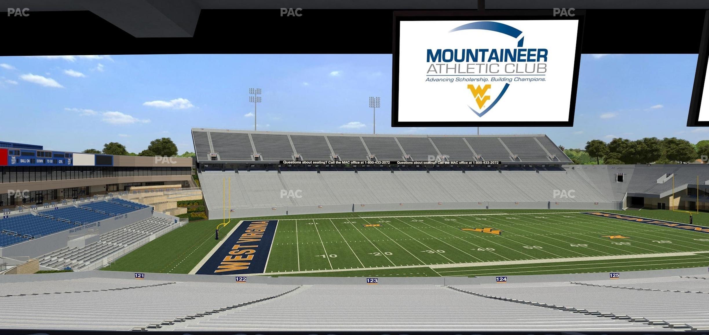 Seating view for Mountaineer Field at Milan Puskar Stadium Section Field Box 47