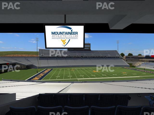 Seating view for Mountaineer Field at Milan Puskar Stadium Section Field Box 12