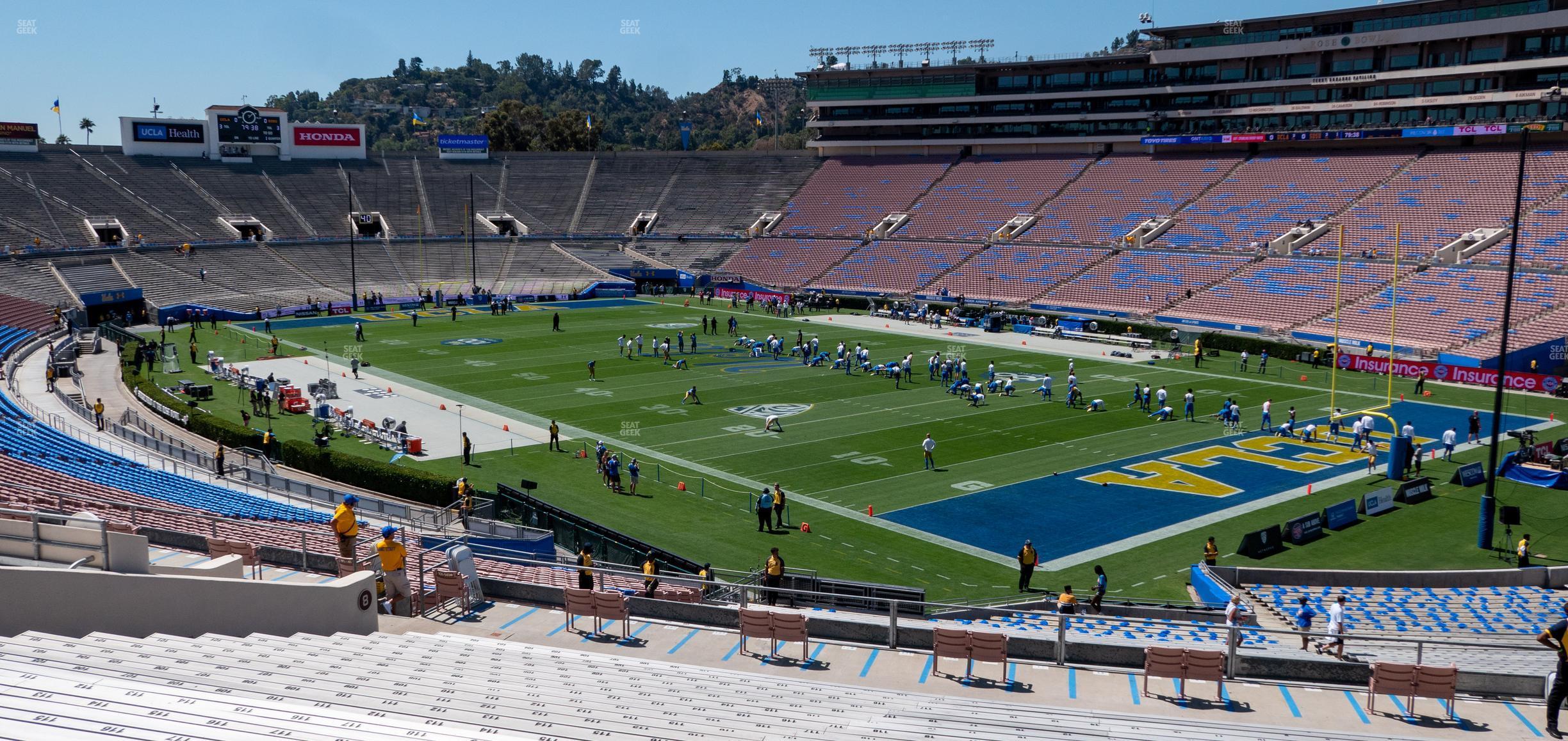 Seating view for Rose Bowl Stadium Section Upper 9