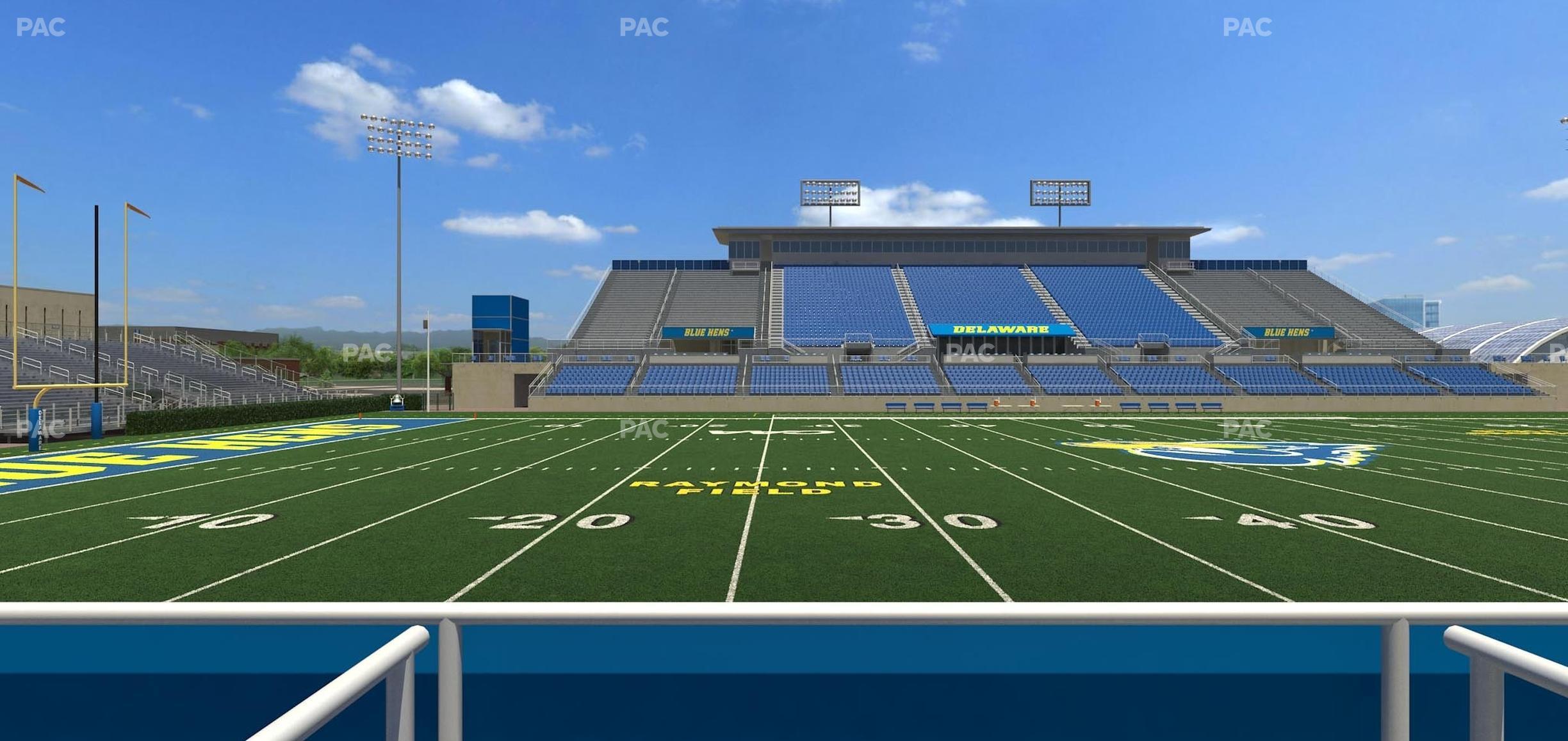 Seating view for Delaware Stadium Section East Box 85