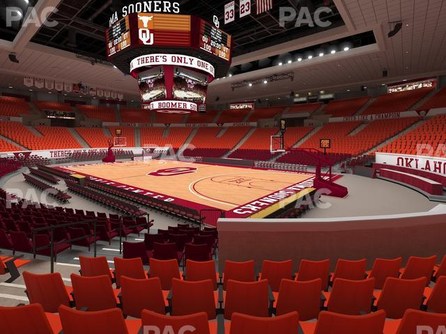 Seating view for Lloyd Noble Center Section 104