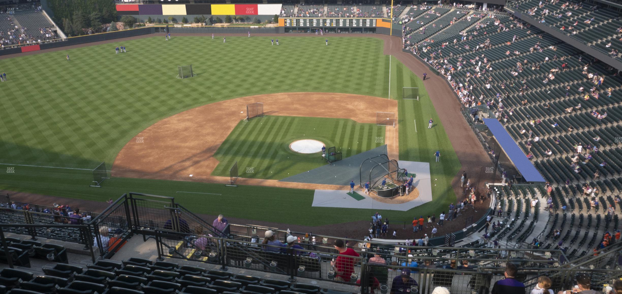 Seating view for Coors Field Section Upper 335