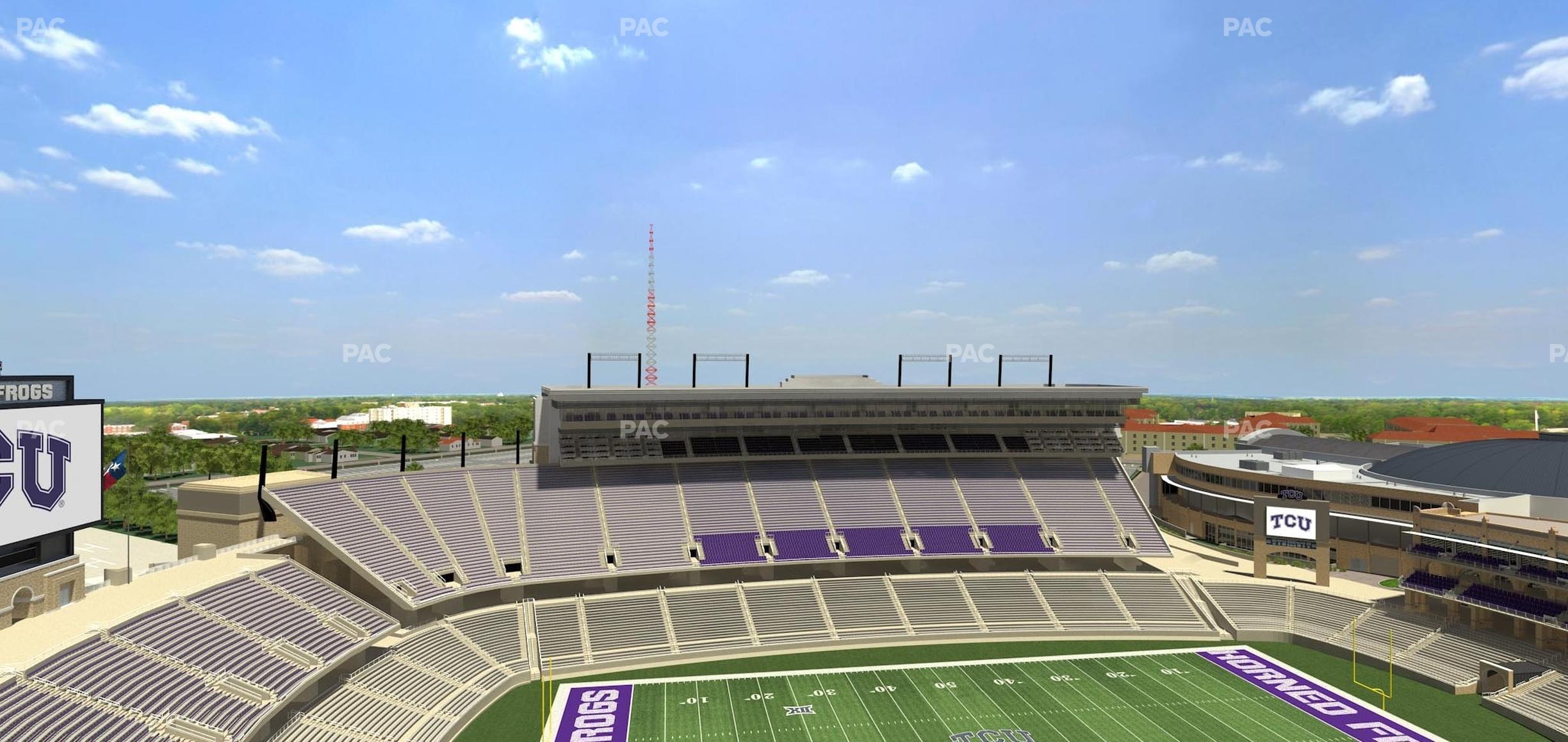 Seating view for Amon G. Carter Stadium Section 409