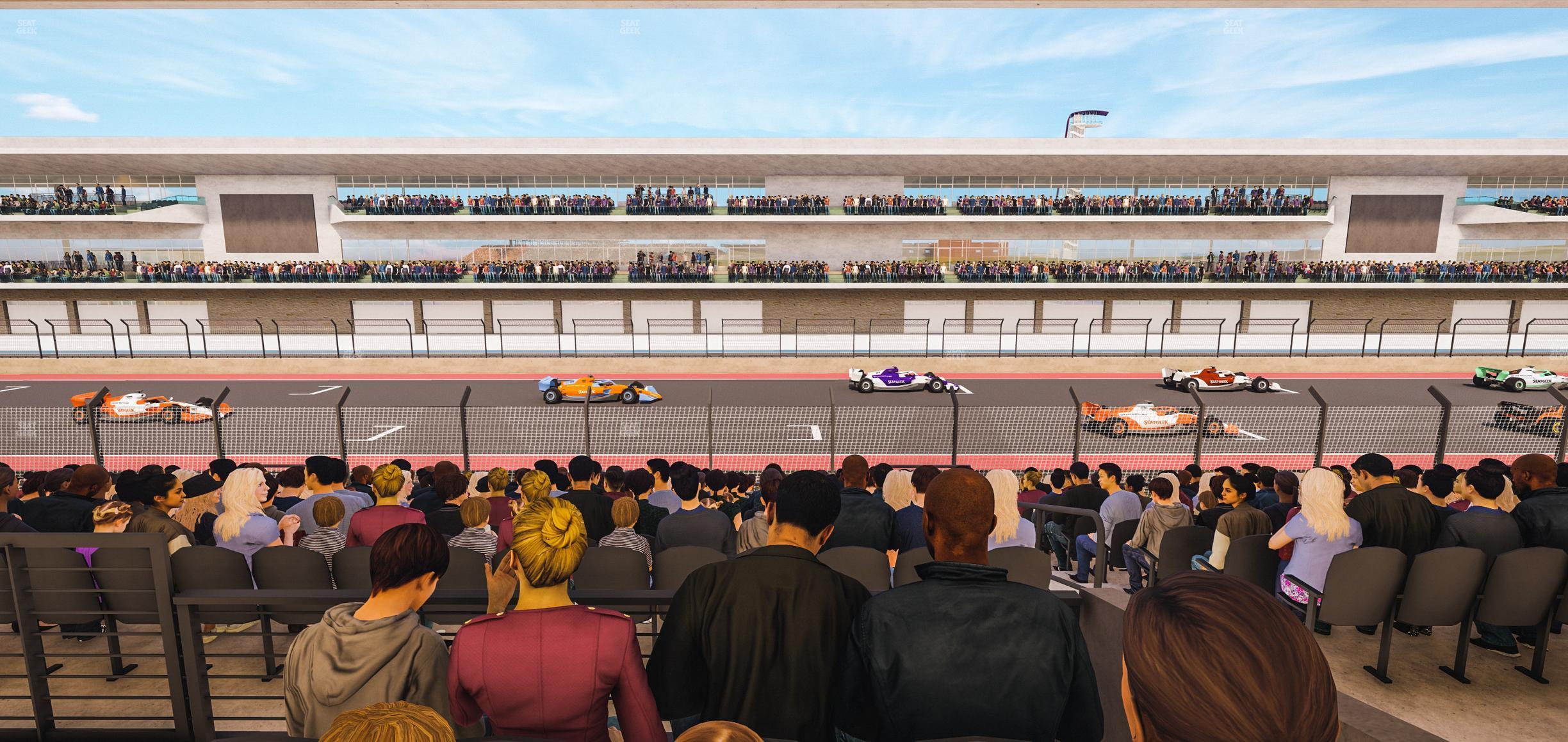 Seating view for Circuit of The Americas Section Main Grandstand Mezzanine 12 B