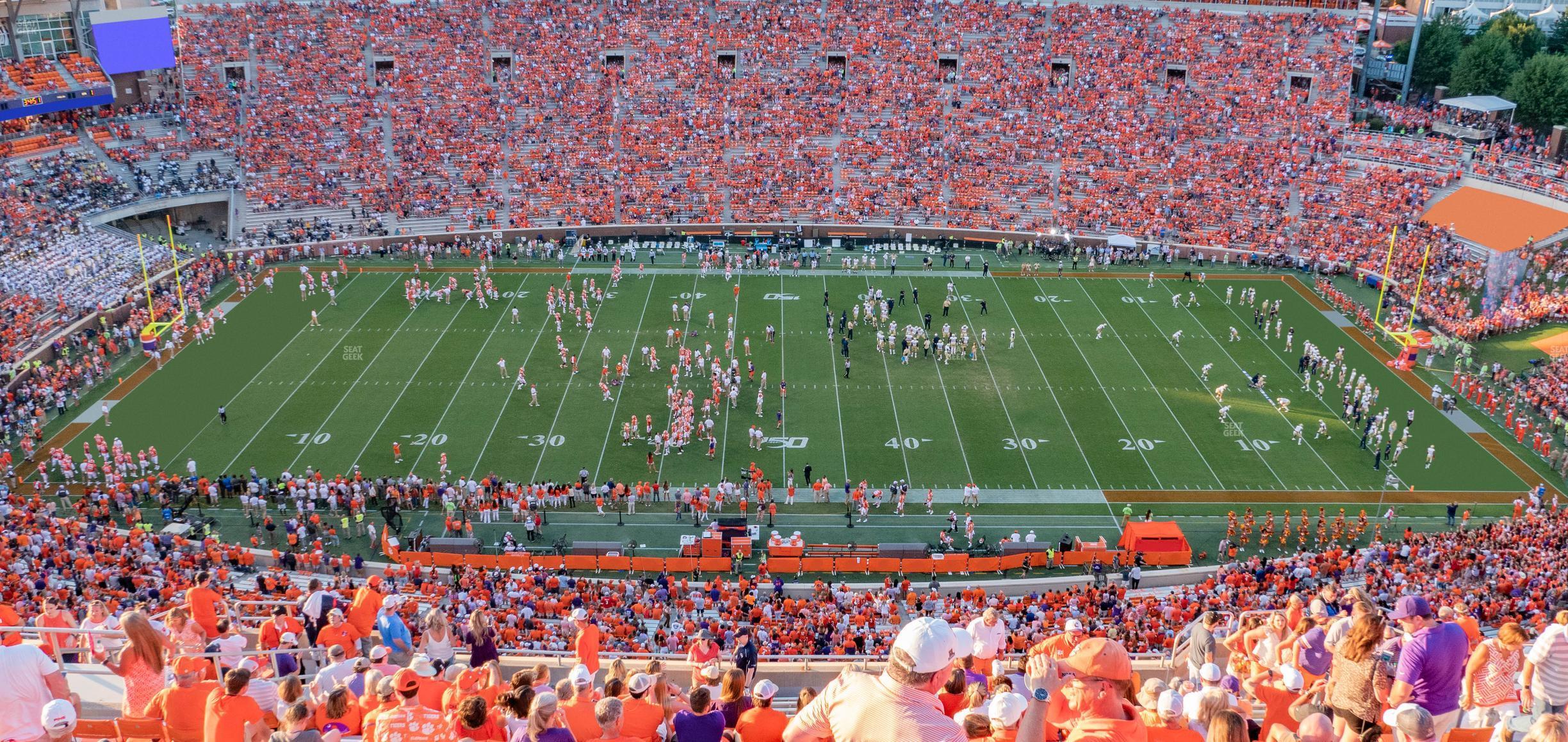 Seating view for Clemson Memorial Stadium Section Tdf