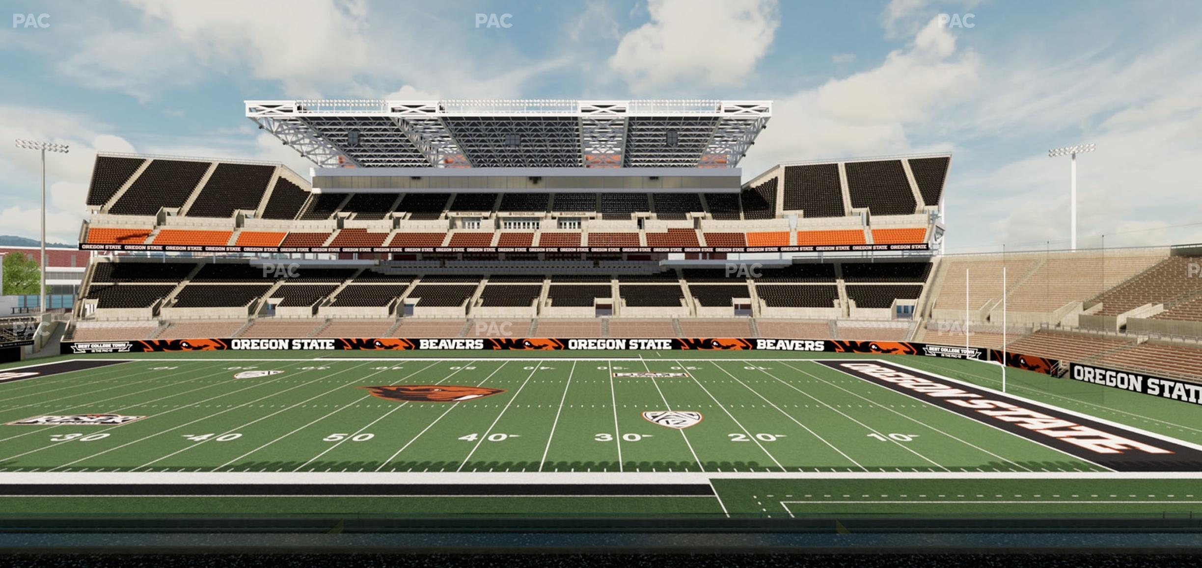 Seating view for Reser Stadium Section Box 8