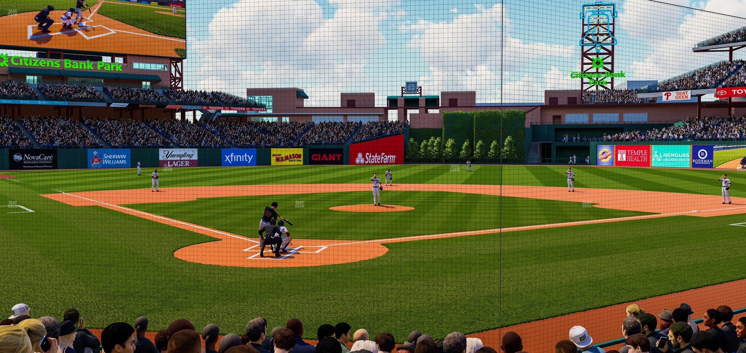 Seating view for Citizens Bank Park Section Dugout E