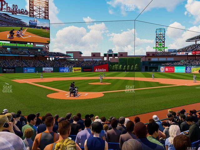 Seating view for Citizens Bank Park Section Dugout E