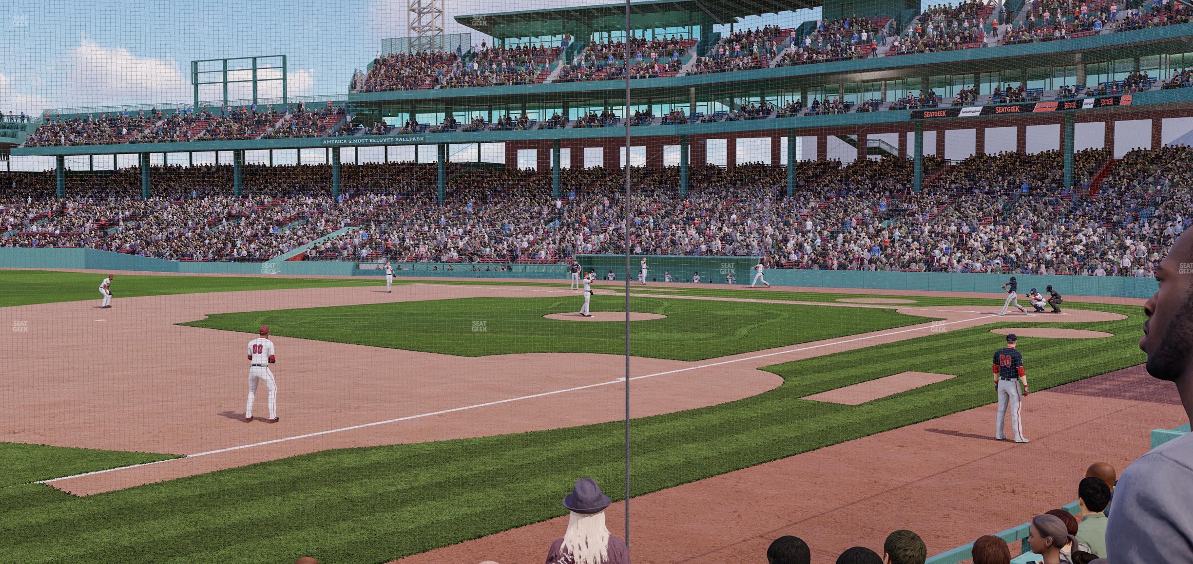 Seating view for Fenway Park Section Field Box 72