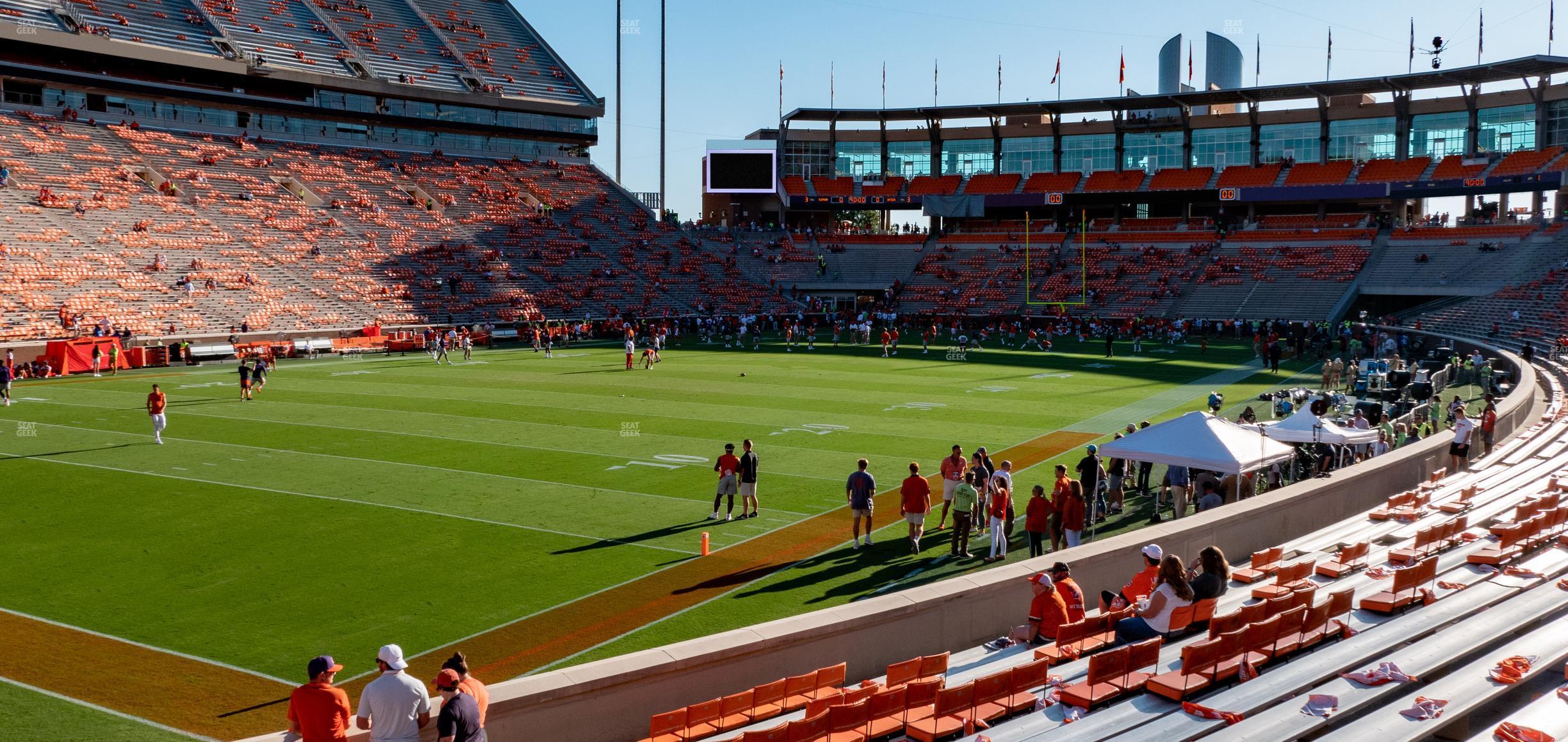 Seating view for Clemson Memorial Stadium Section K