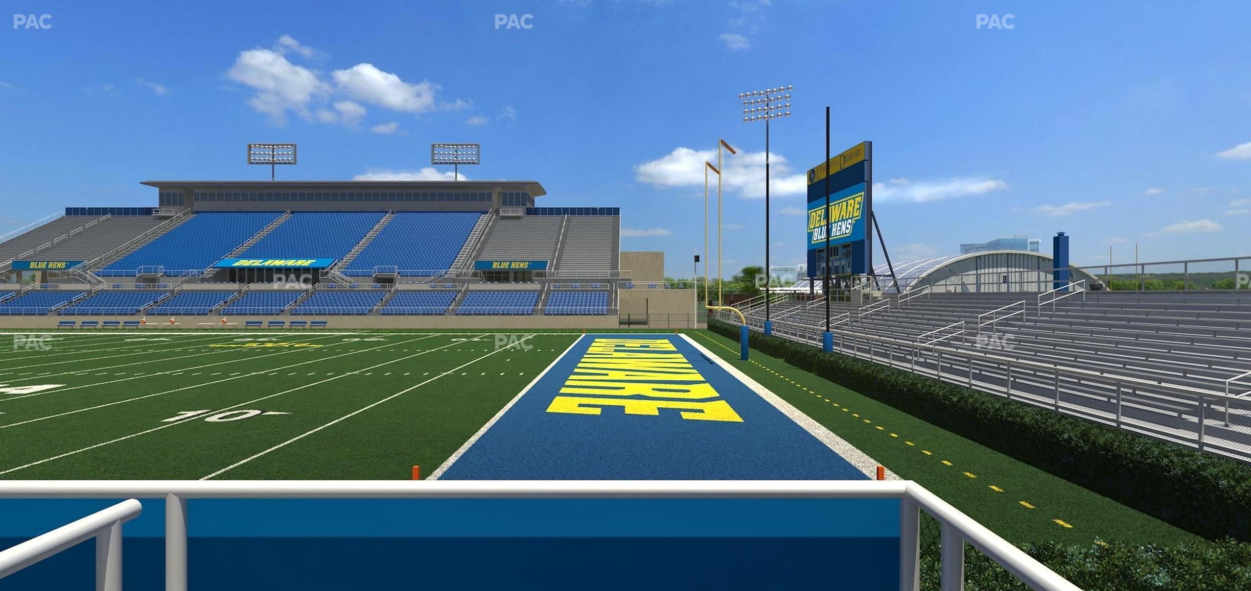 Seating view for Delaware Stadium Section East Box 50