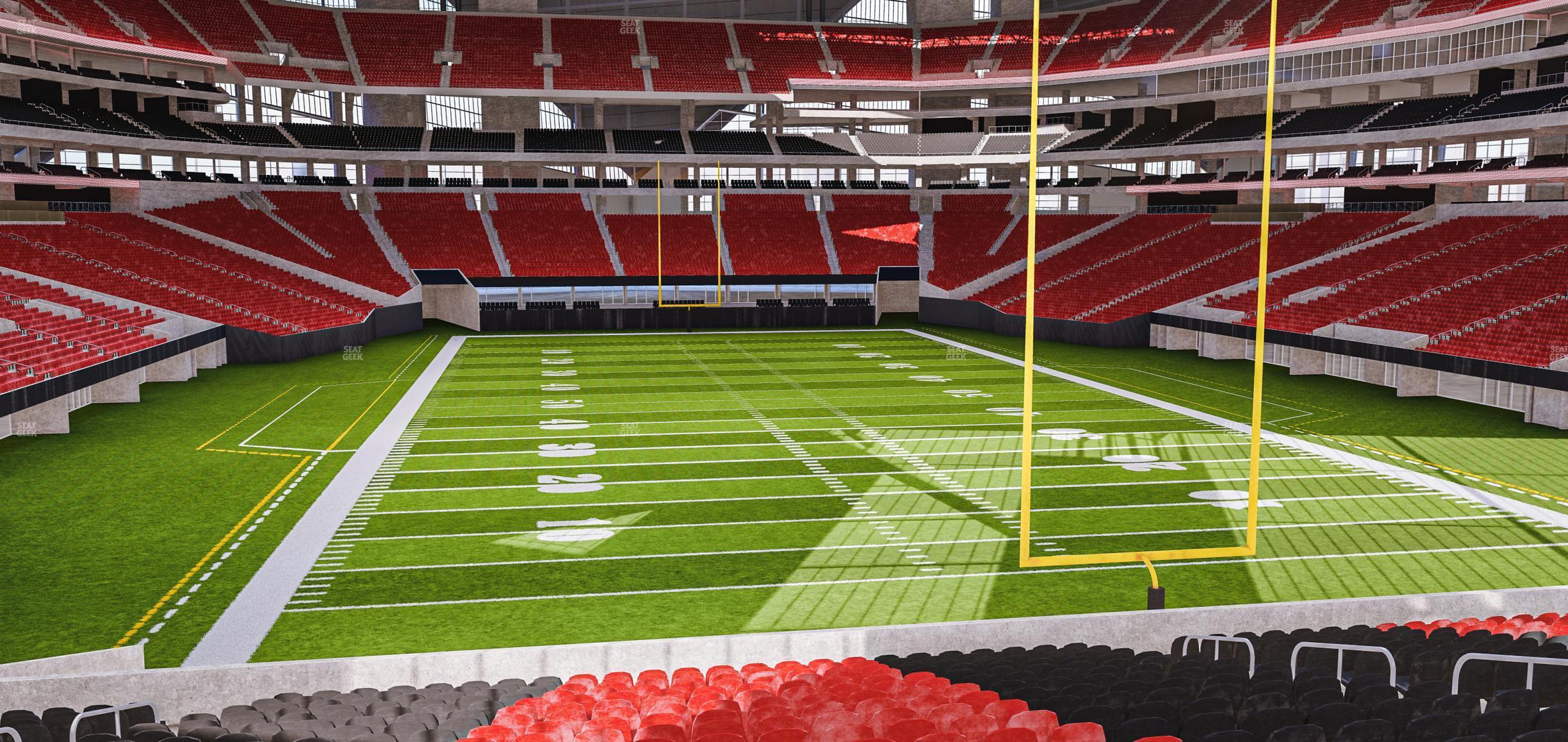 Seating view for Mercedes-Benz Stadium Section 102