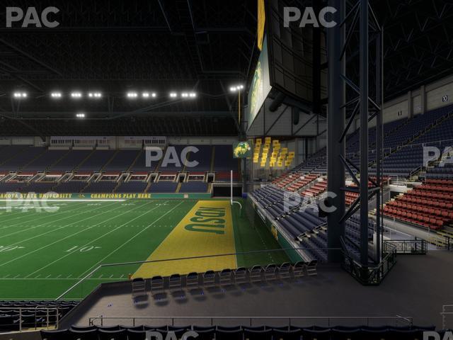 Seating view for Fargodome Section Elevated 13