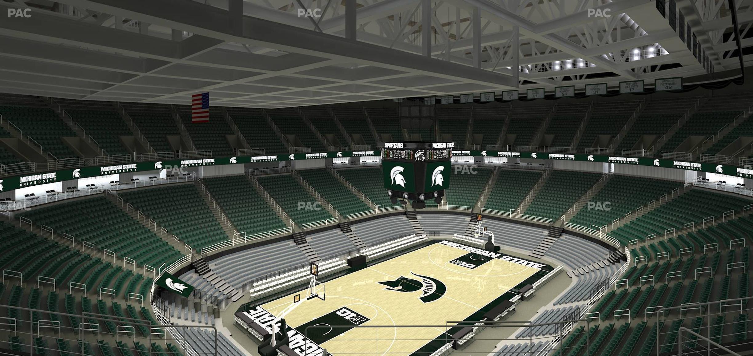 Seating view for Jack Breslin Student Events Center Section 214