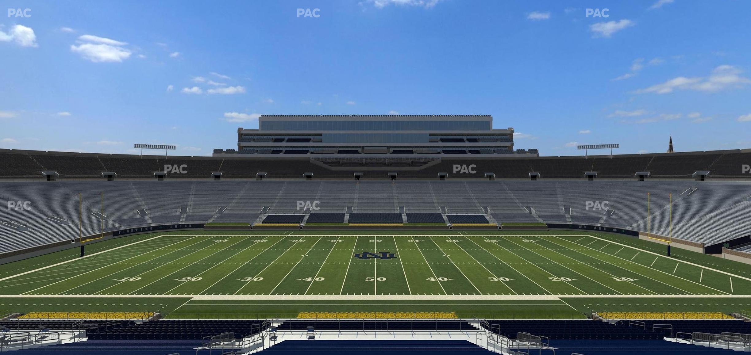 Seating view for Notre Dame Stadium Section 110