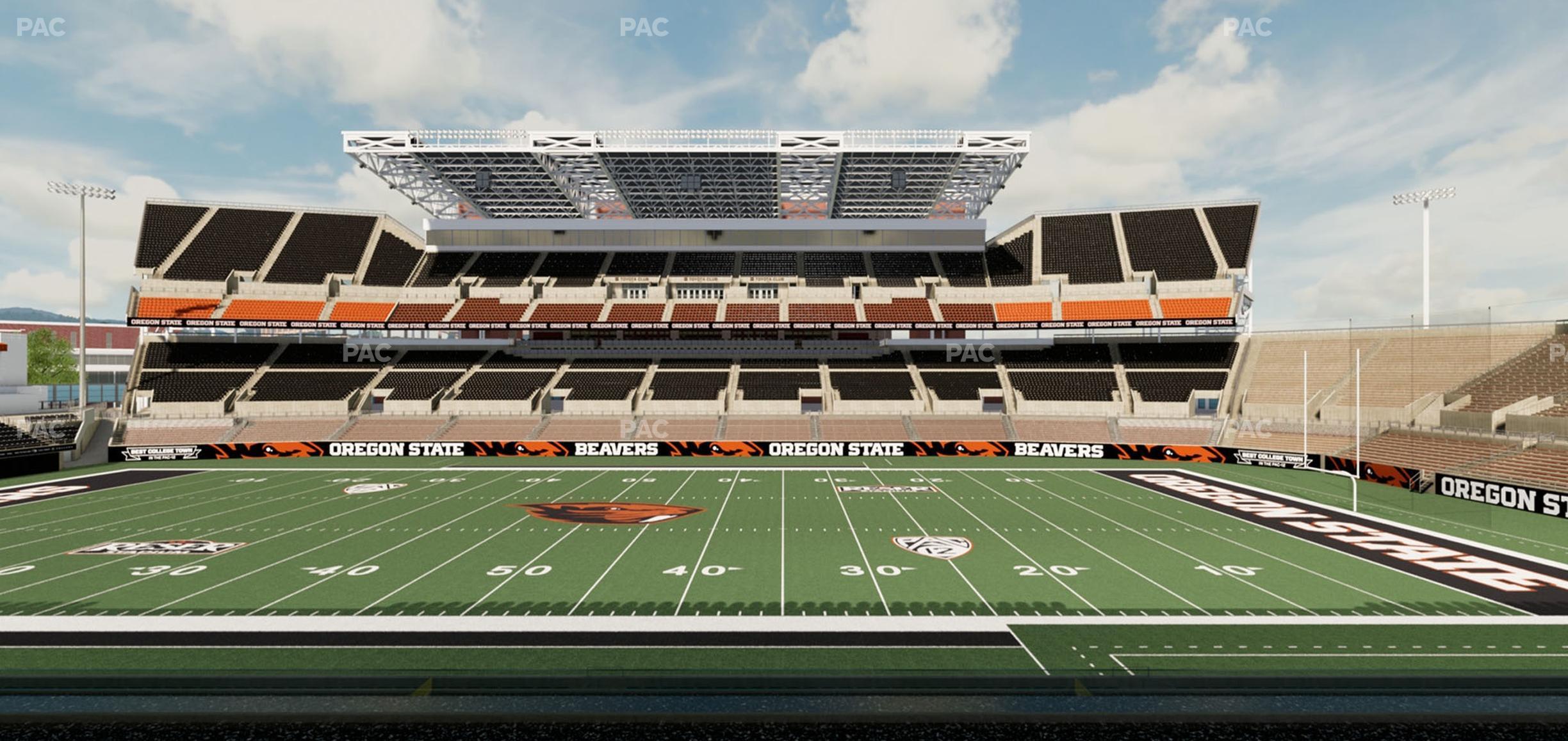 Seating view for Reser Stadium Section Box 10