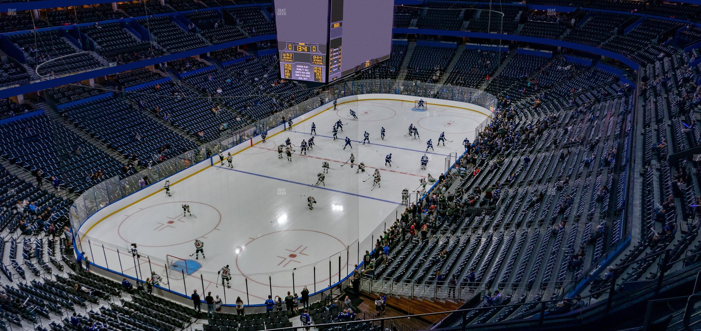 Seating view for Amalie Arena Section 306