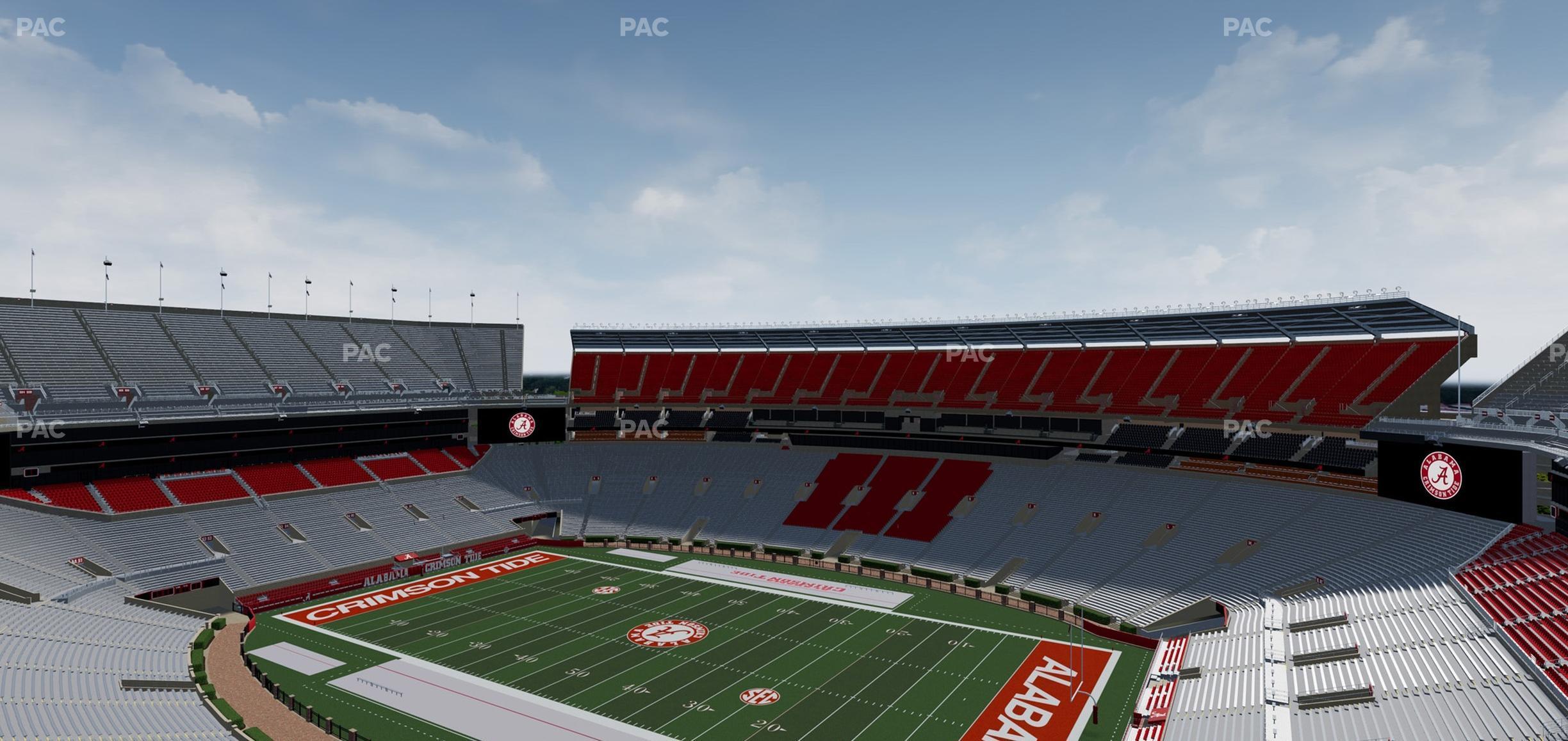 Seating view for Bryant Denny Stadium Section U 4 Pp