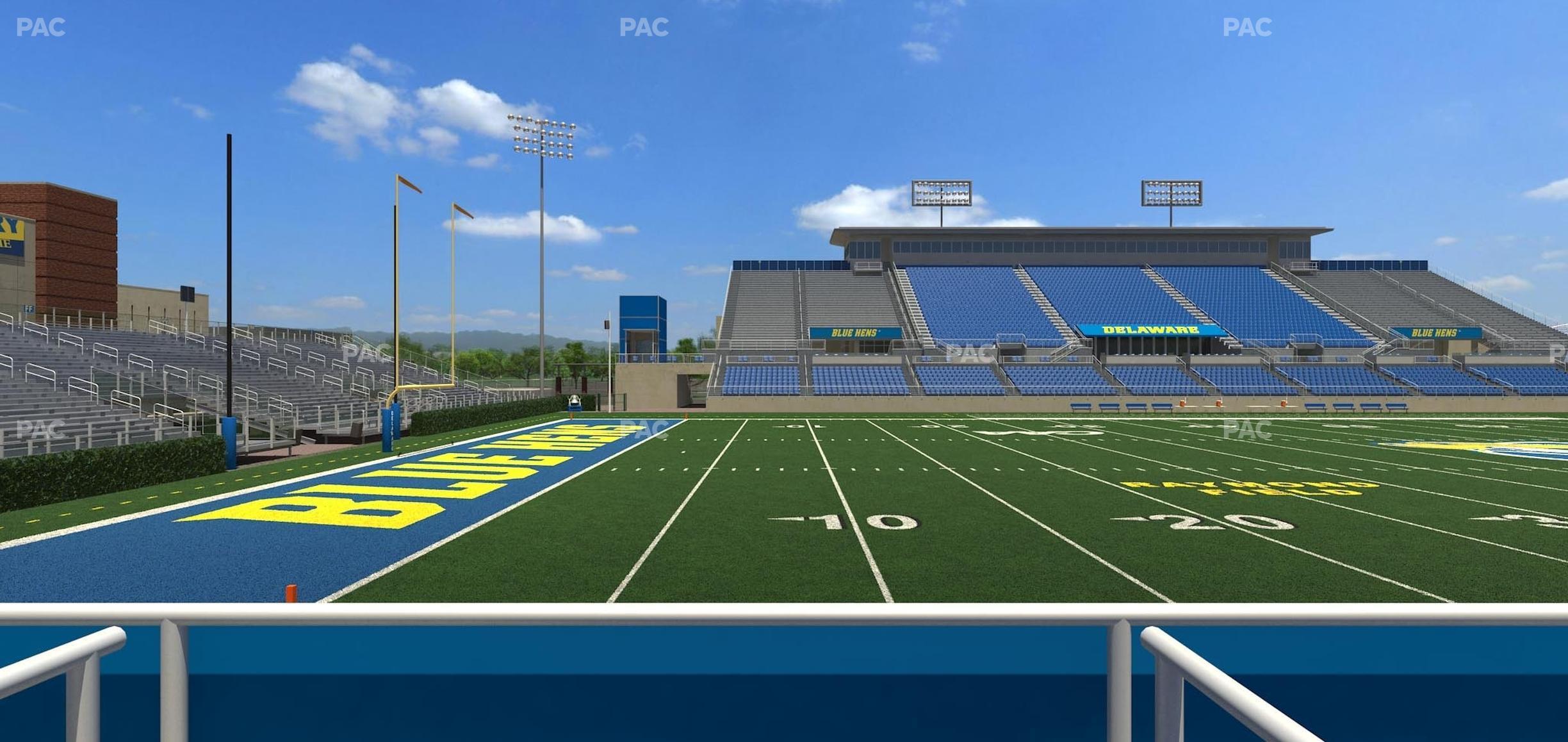 Seating view for Delaware Stadium Section East Box 94