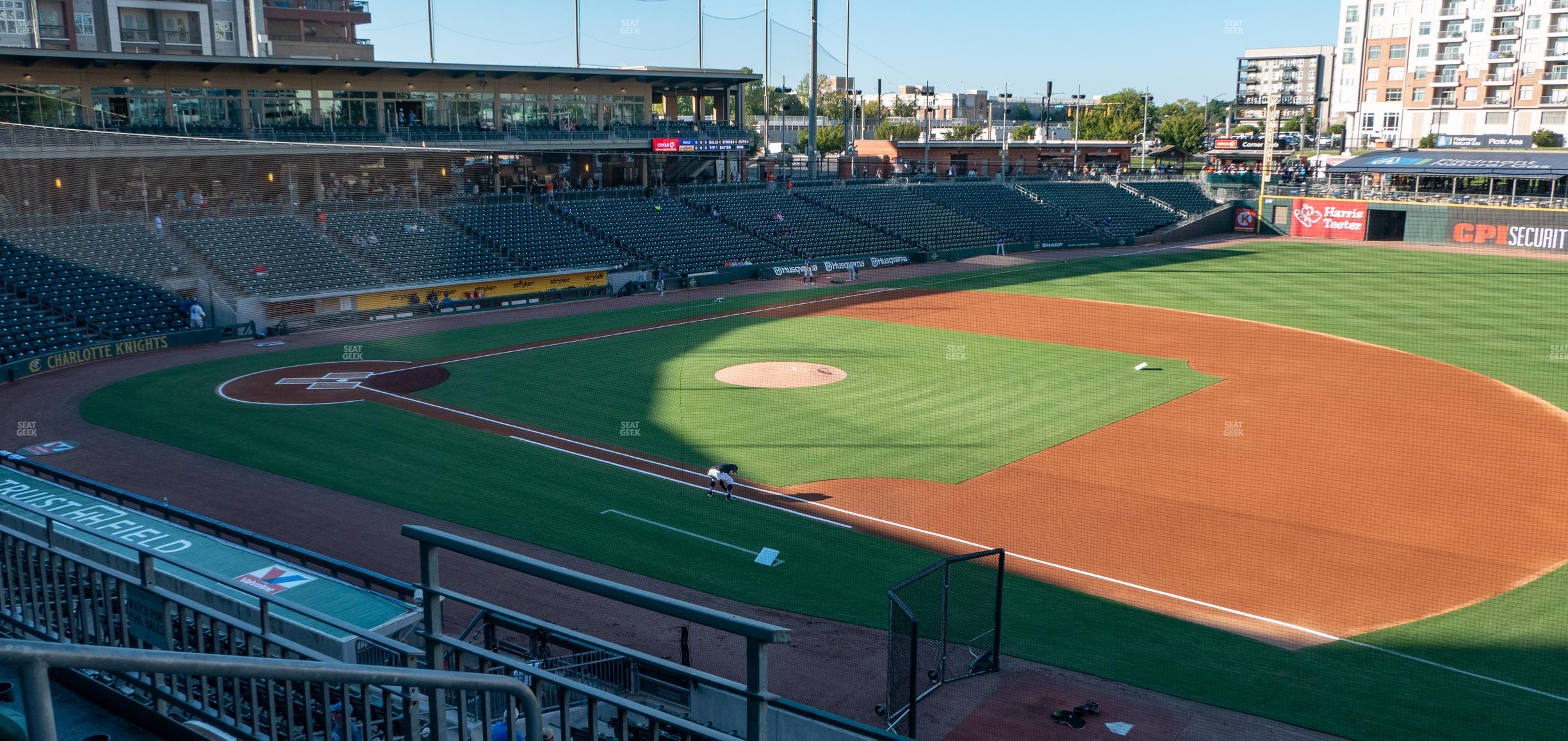 Seating view for Truist Field Section 202