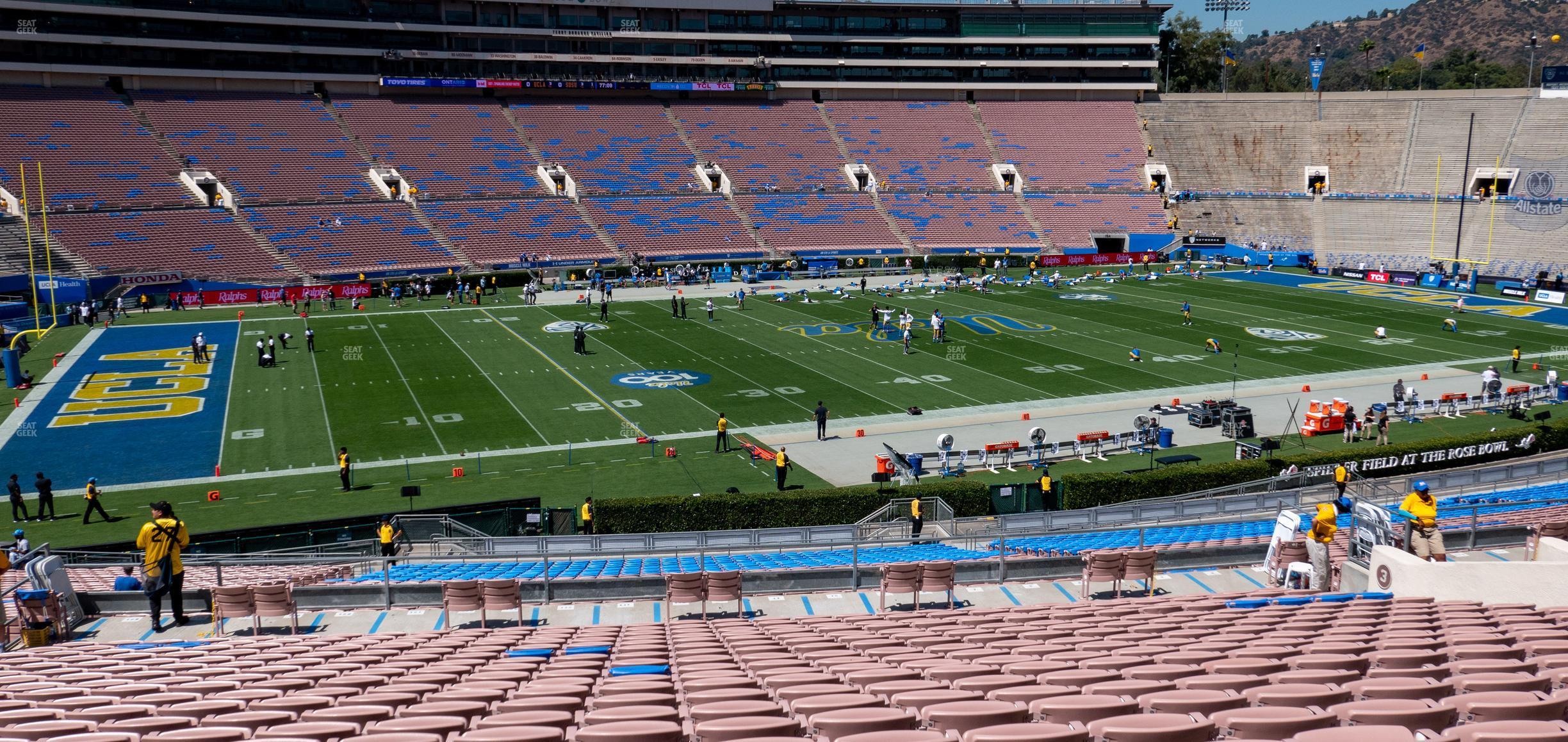 Seating view for Rose Bowl Stadium Section Upper 3