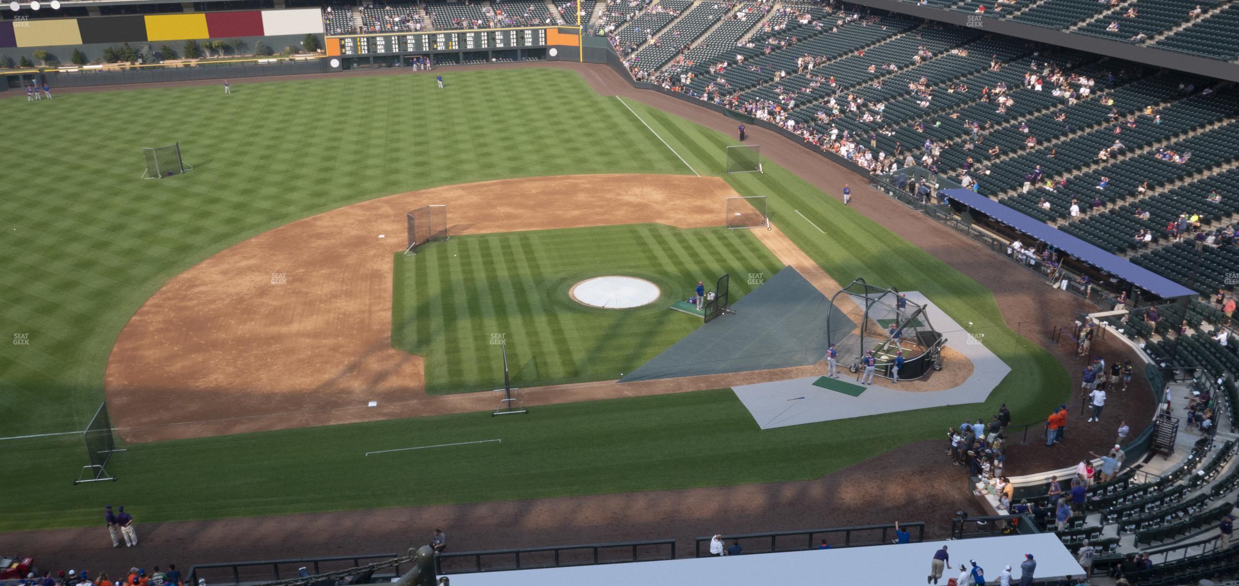 Seating view for Coors Field Section Lower 338