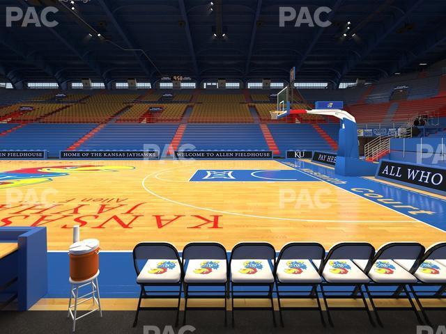 Seating view for Allen Fieldhouse Section R