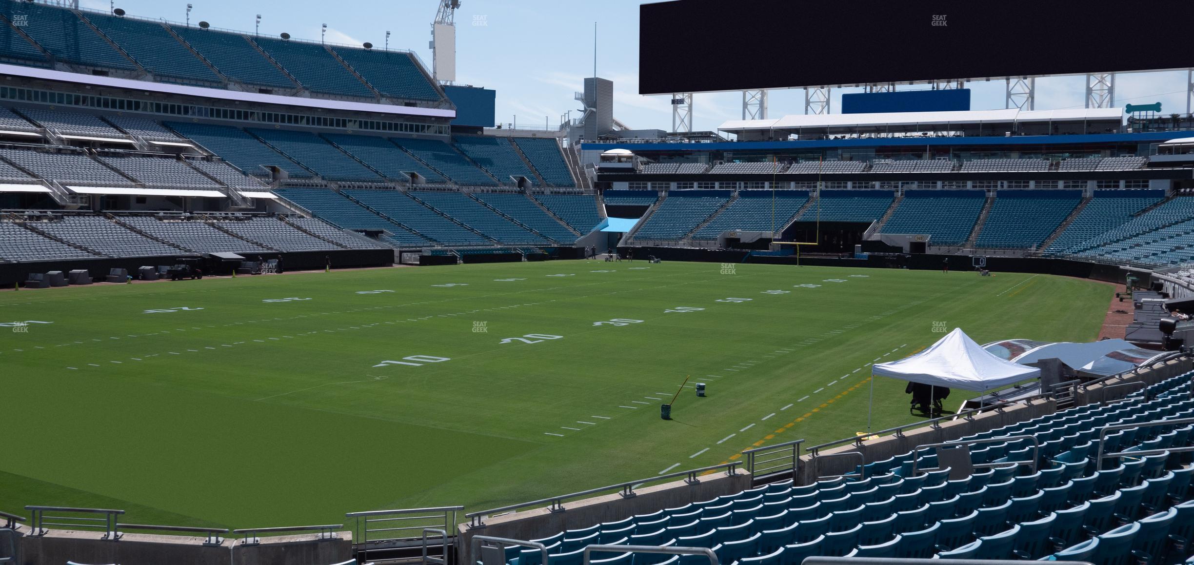 Seating view for EverBank Stadium Section 118