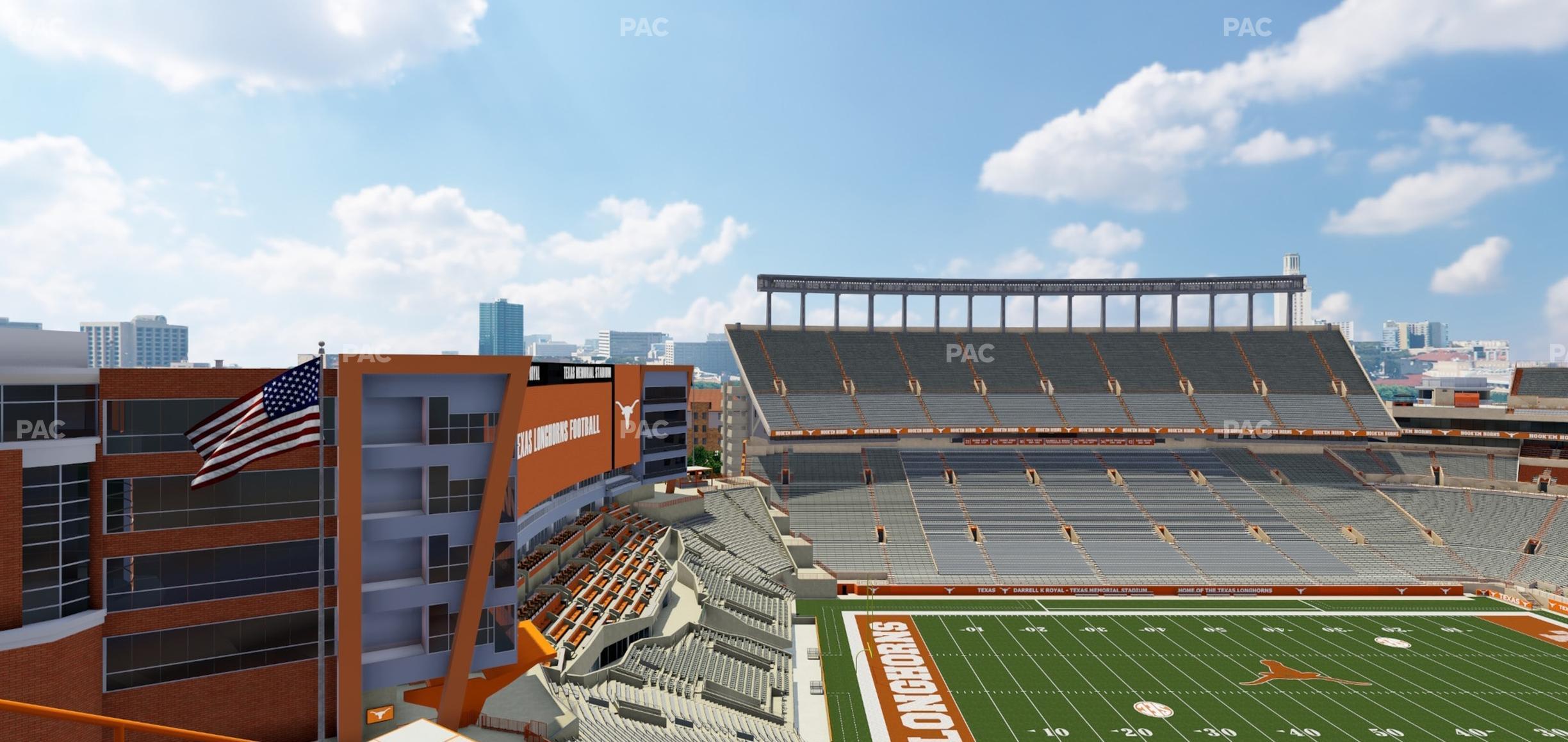 Seating view for Darrell K Royal - Texas Memorial Stadium Section 132