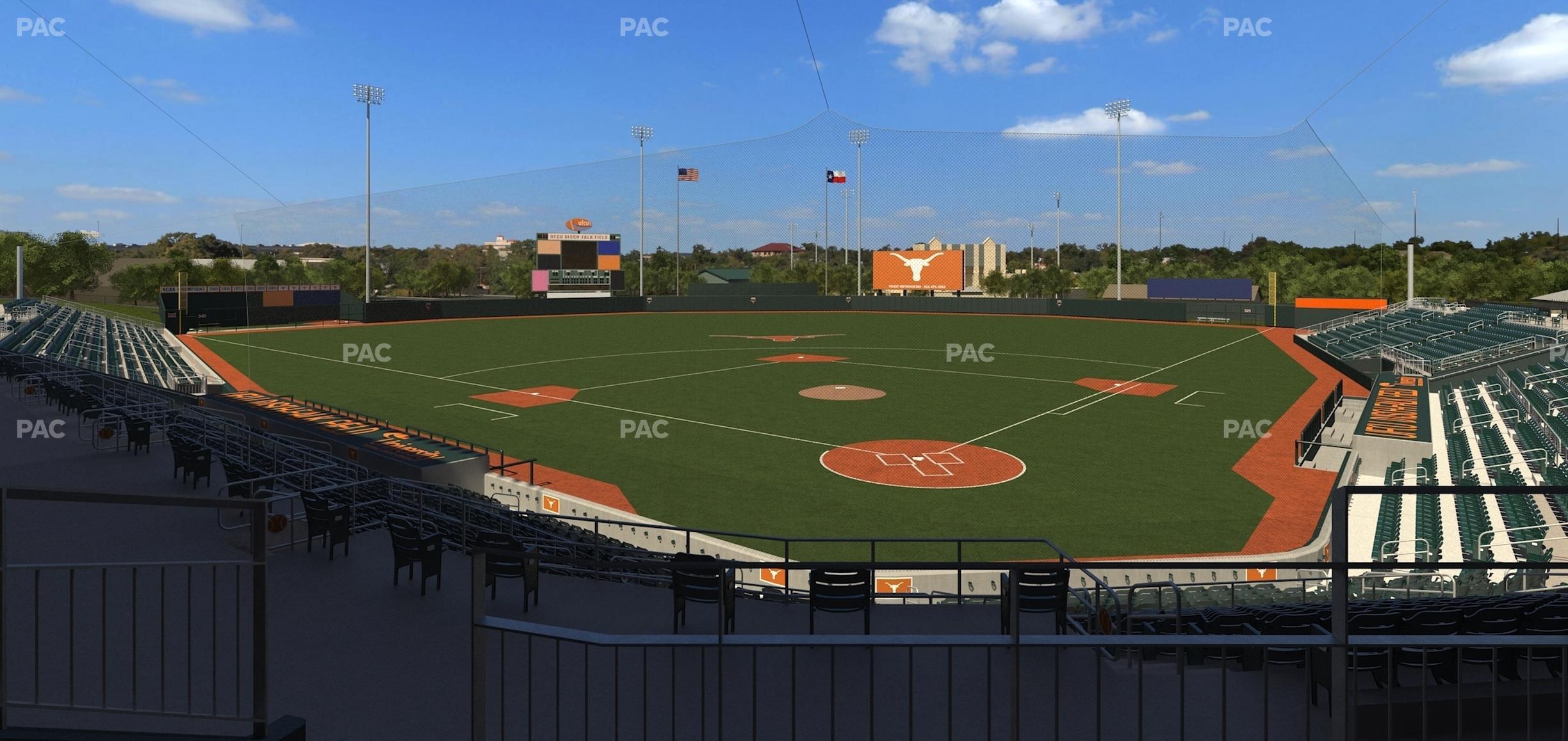 Seating view for UFCU Disch-Falk Field Section 107