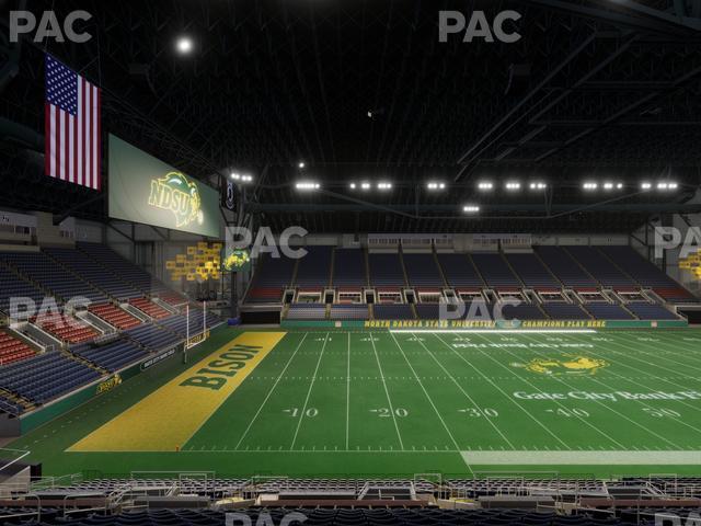 Seating view for Fargodome Section Elevated 21