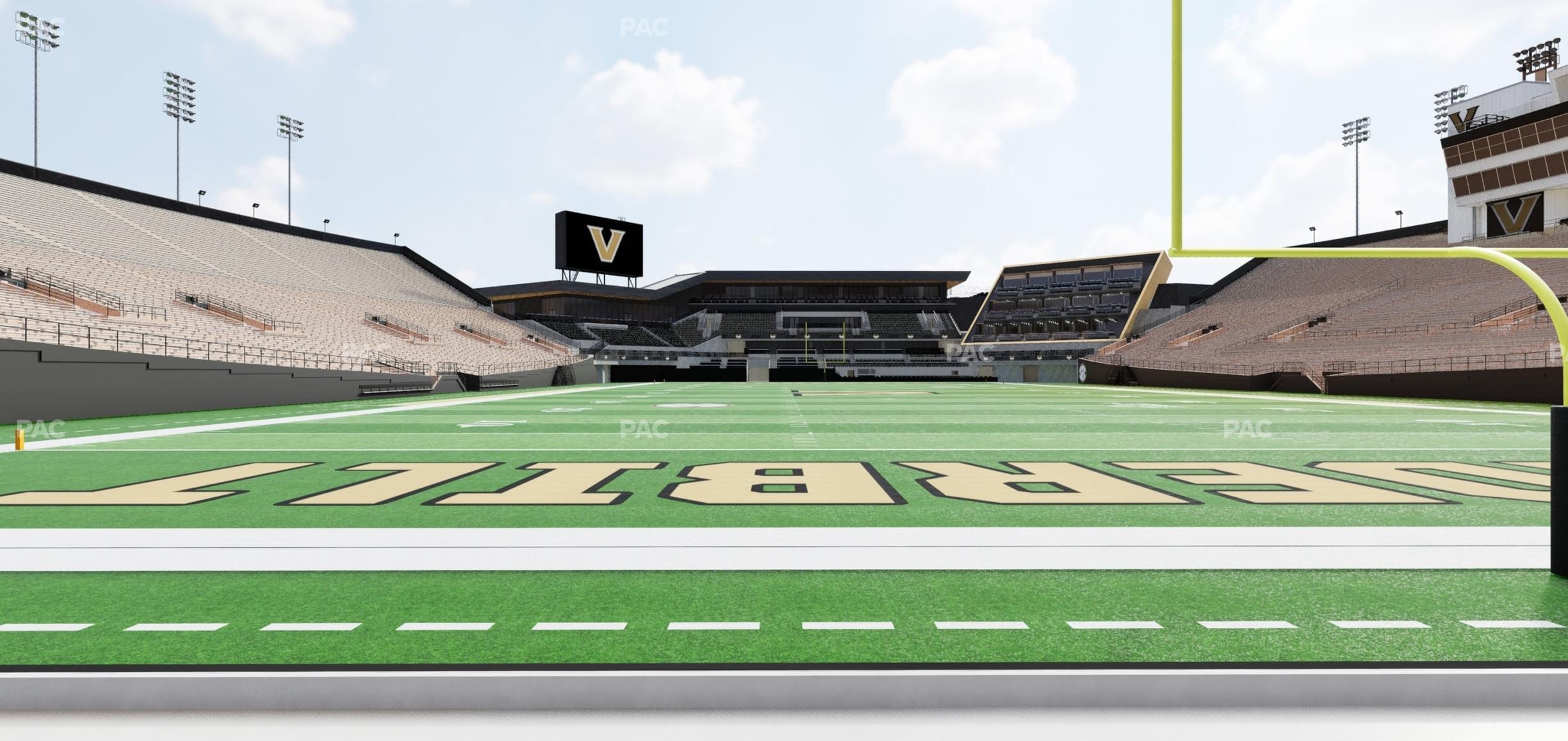 Seating view for FirstBank Stadium Section North Endzone Field Level