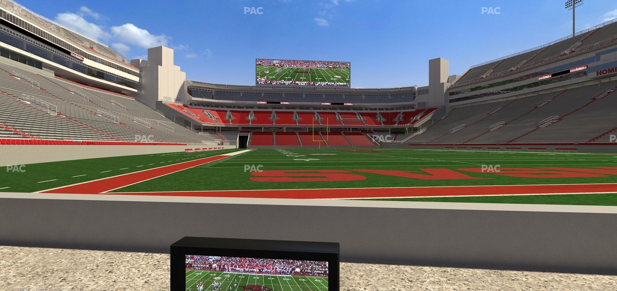 Seating view for Razorback Stadium Section Loge 18