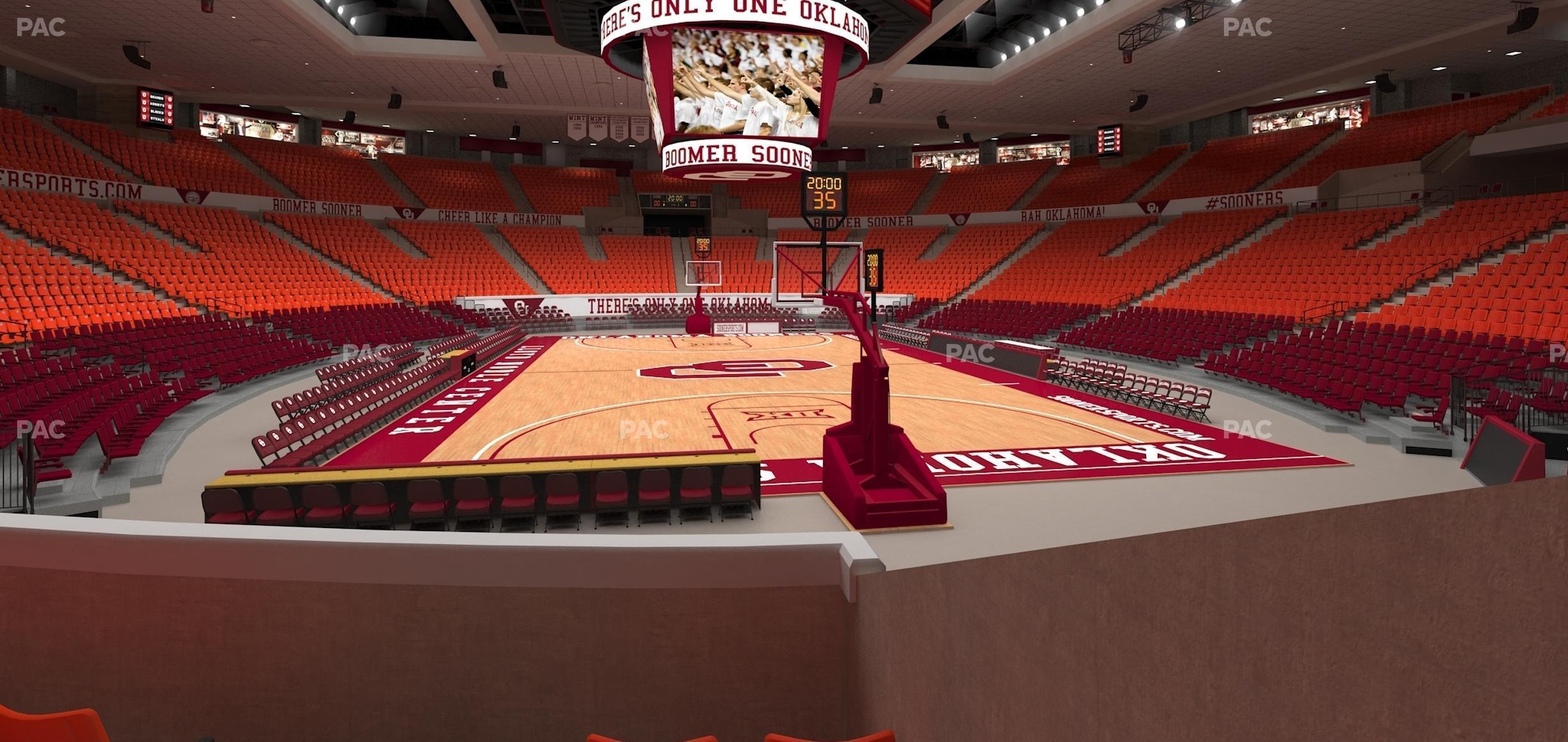 Seating view for Lloyd Noble Center Section 101