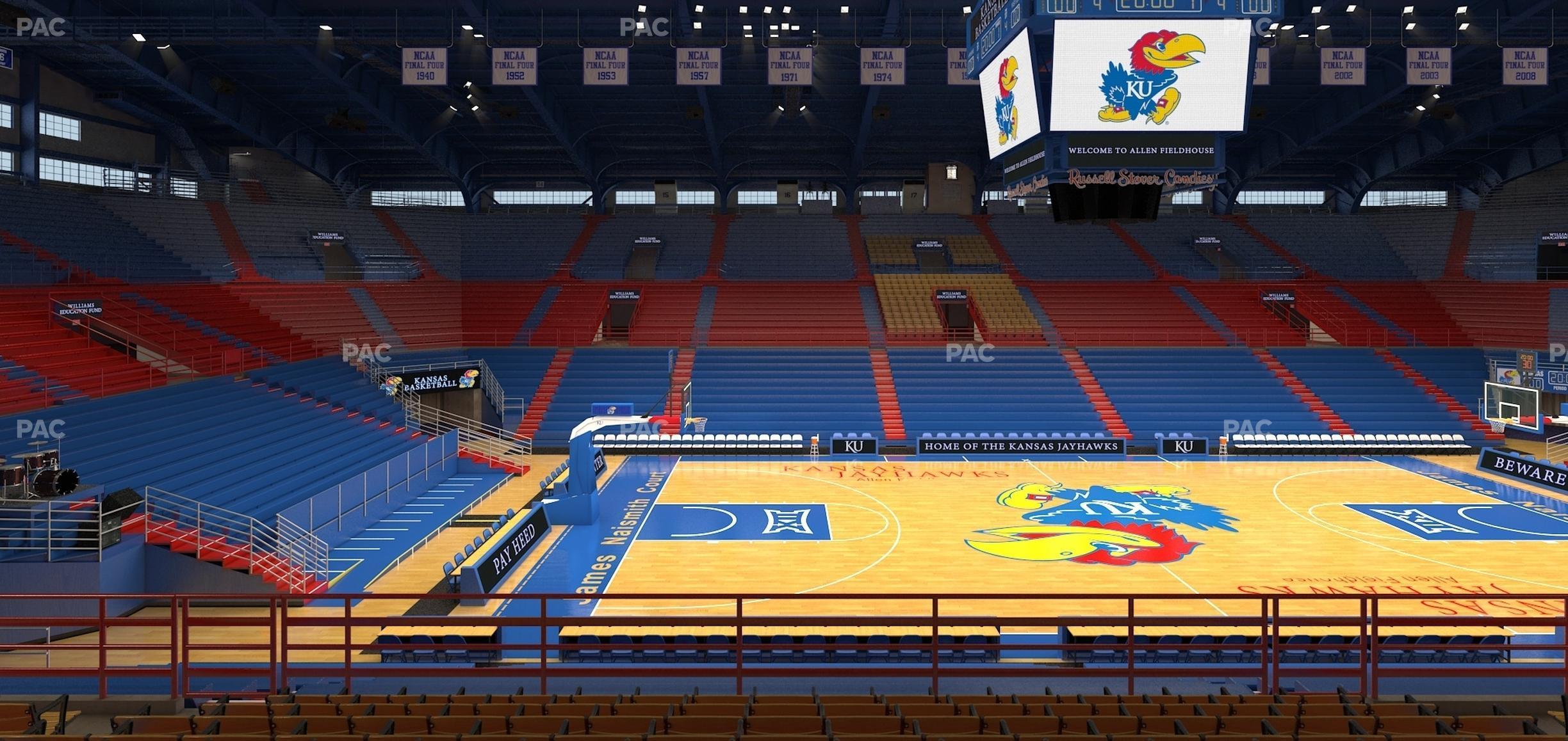 Seating view for Allen Fieldhouse Section 7