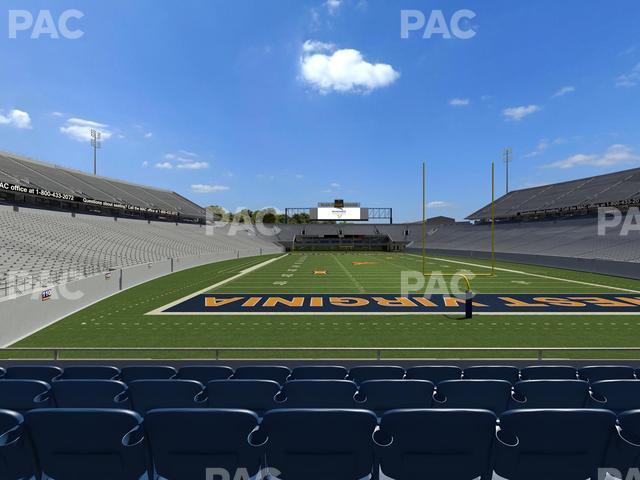 Seating view for Mountaineer Field at Milan Puskar Stadium Section Touchdown Terrace D