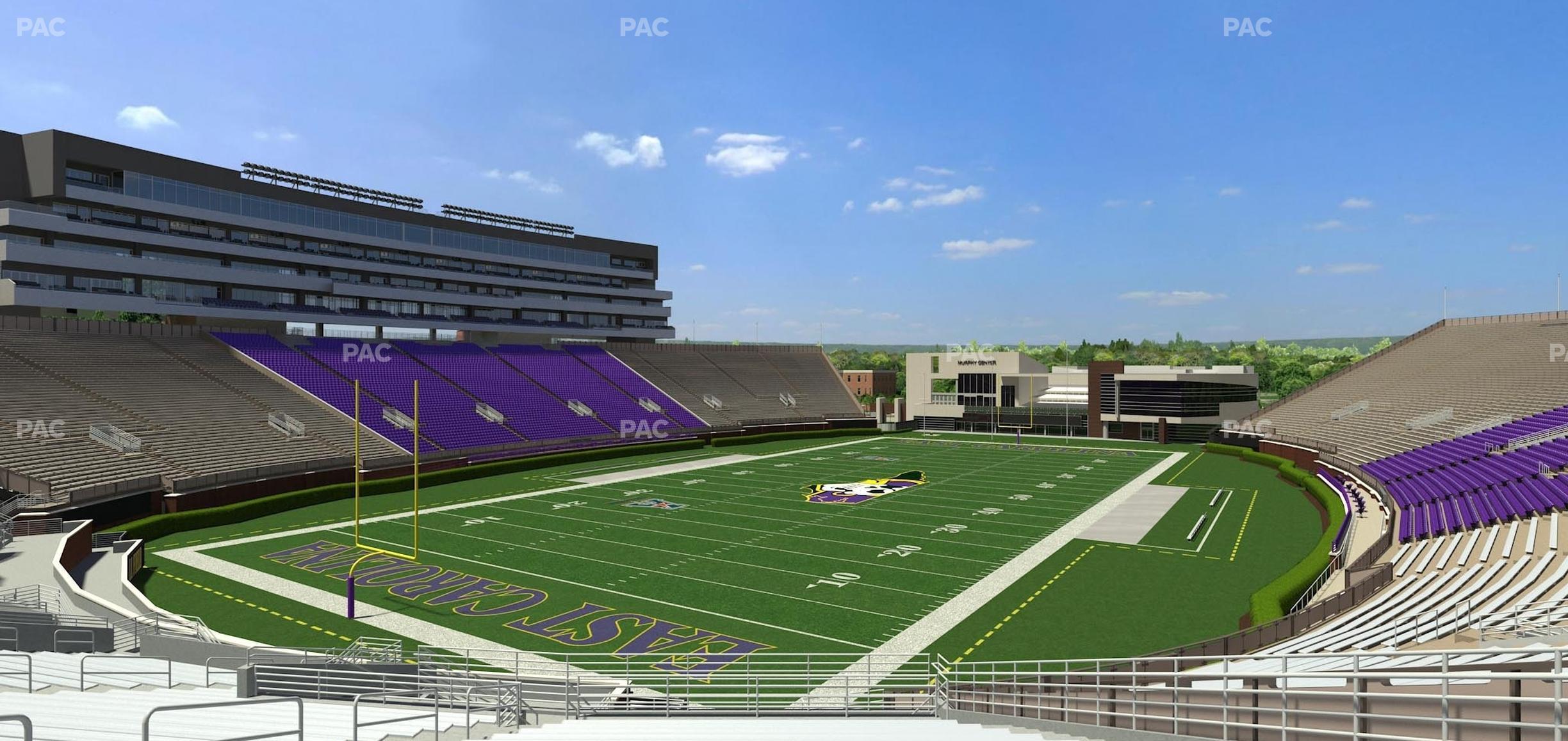 Seating view for Dowdy-Ficklen Stadium Section 23