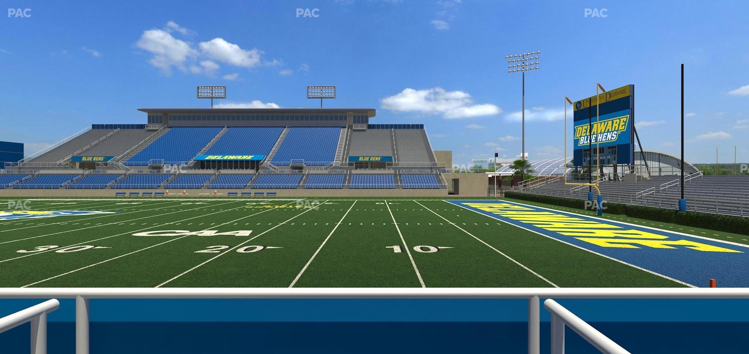 Seating view for Delaware Stadium Section East Box 58