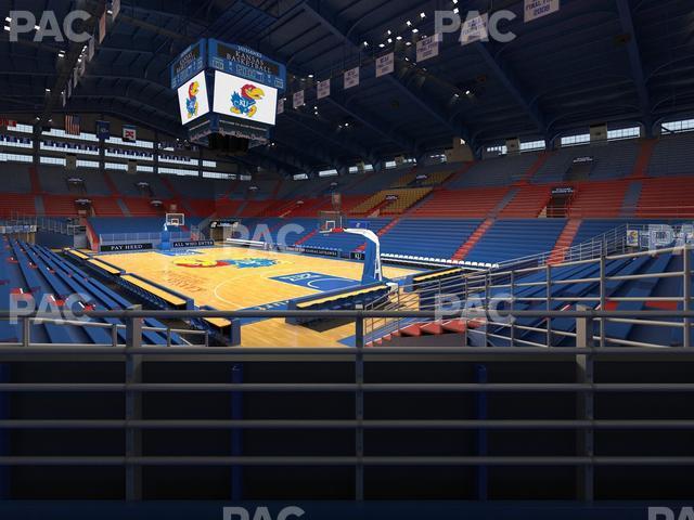 Seating view for Allen Fieldhouse Section D 1