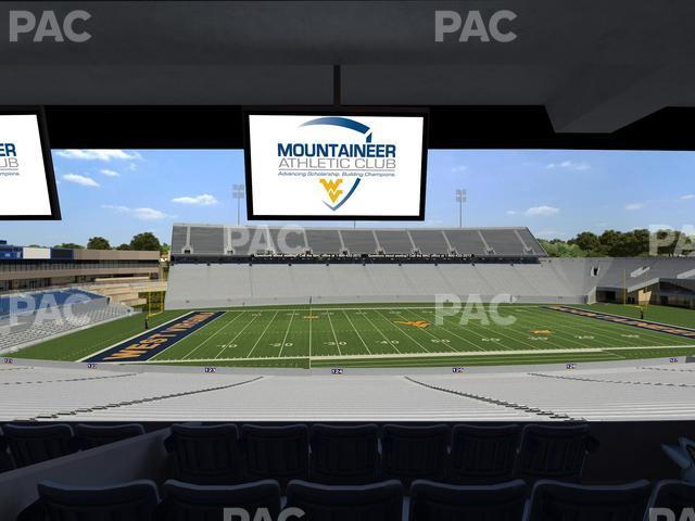 Seating view for Mountaineer Field at Milan Puskar Stadium Section Field Box 52