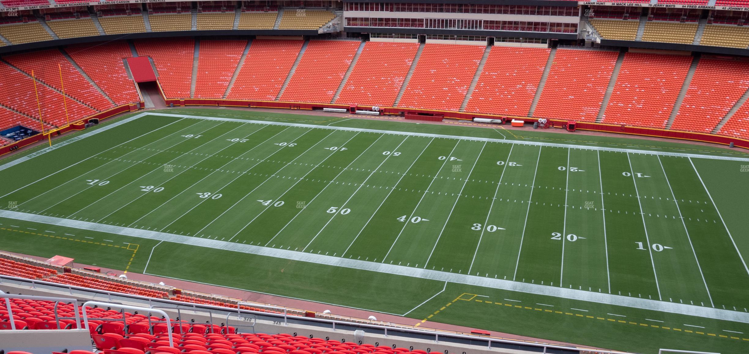 Seating view for GEHA Field at Arrowhead Stadium Section 345